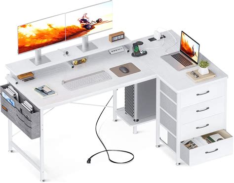 Amazon Odk Inch L Shaped Computer Desk With Usb Charging Port