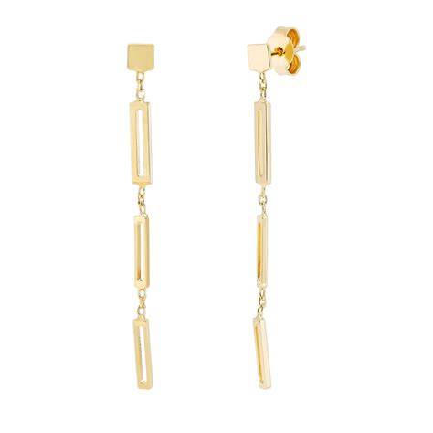 Aretes Colgantes De Oro Amarillo De Kt Costco M Xico