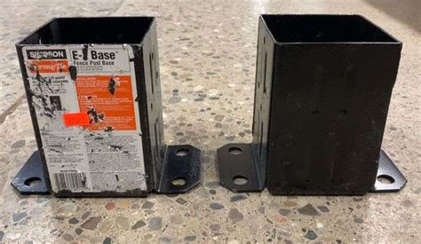 2 Simpson Strong Tie E Z Base Fence Post Base 4”x4” Metzger