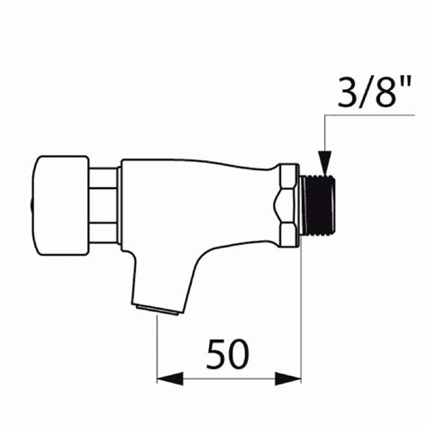 Robinet temporisé tempostop mural 15x21 eau froide 746000