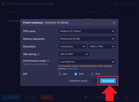 utilize   android versions   bluestacks