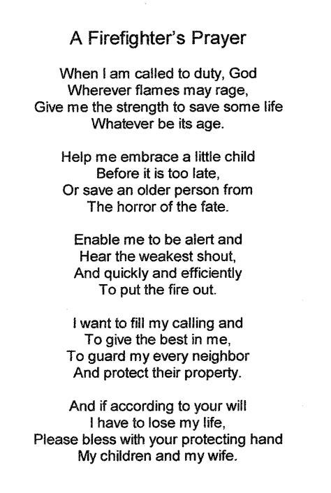 Firefighter Poems And Quotes Firefighters Poems And Prayers