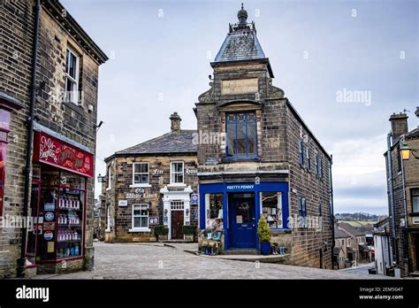 Main Street in the Village of Haworth, near Bradford, home of the