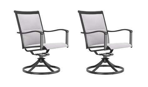 Style Selections Melrose Set Of Black Metal Frame Swivel Dining Chairs