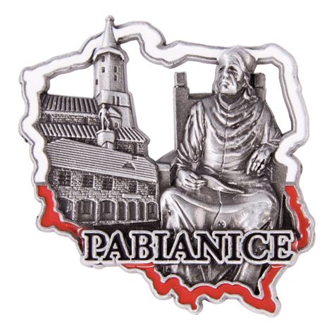 Magnes Metalowy Kontur Pabianice Pami Tki Z Polski Souvenirs From