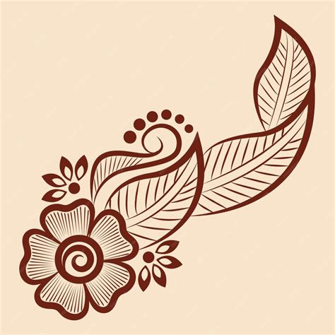 Premium Vector Illustration Of Traditional Indian Henna Mehndi Floral