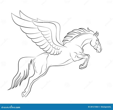 Pegasus stock vector. Illustration of fairytale, mare - 28121860