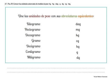 Unidades De Medida De Peso - 10