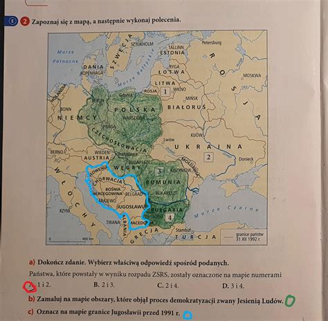 Zapoznaj Si Z Map A Nast Pnie Wykonaj Polecenia A Doko Cz Zdanie