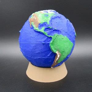 3d Earth Model Continents Etsy