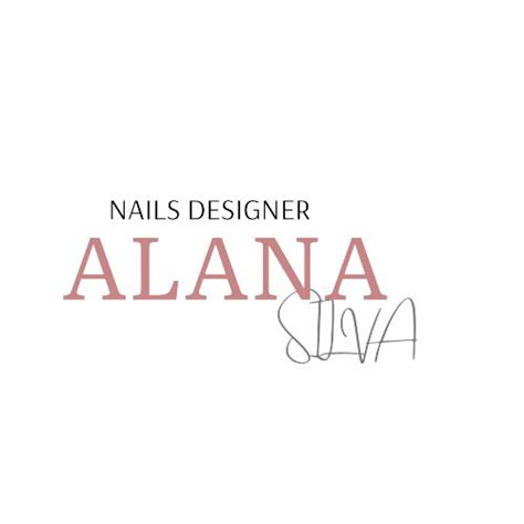 The Logo For Nails Designer Allana Slava Which Has Been Signed By Two