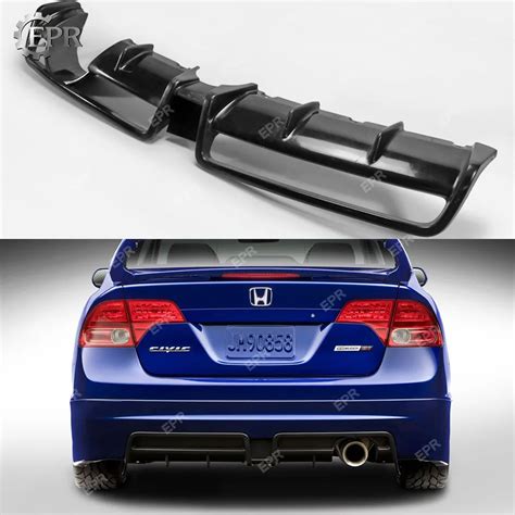 For Honda Th Gen Civic Si Mugen Glass Fiber And Carbon Fiber Rear