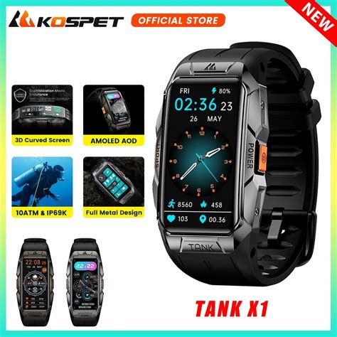 Original Kospet Tank X Ultra Smartwatch Men D Amoled Aod Bluetooth