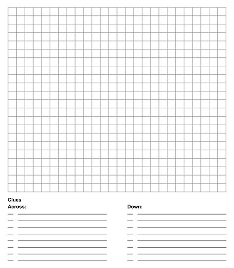 Blank Crossword Puzzle Maker
