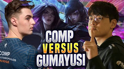 Gumayusi Vs Comp T Gumayusi Plays Aphelios Adc Vs Rge Comp Kai Sa