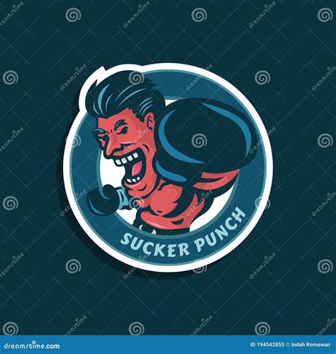 People Punch Logo Vector Illustration Stock Vector Illustration Of