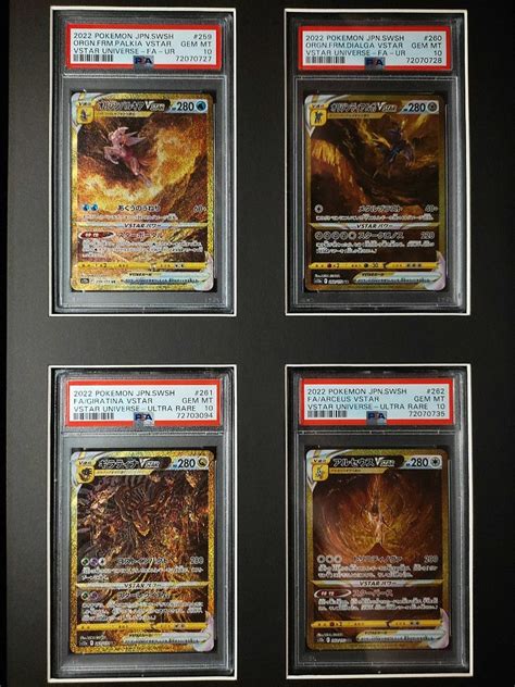 2022 Japanese Pokemon Palkia Dialga Giratina Arceus Vstar Gold Set Psa