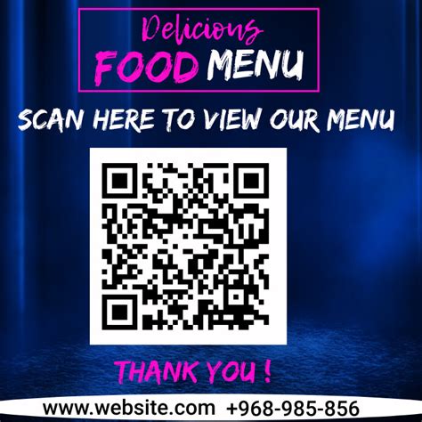 qr code restaurant menu template | PosterMyWall