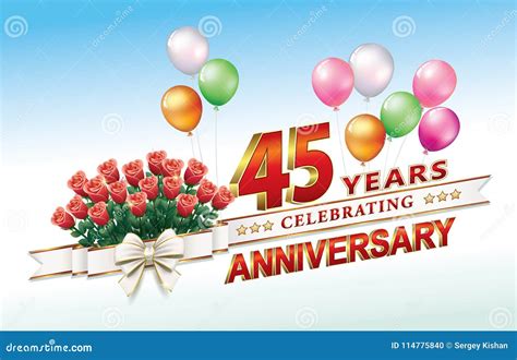 45 Years Anniversary Stock Vector Illustration Of Banner 114775840