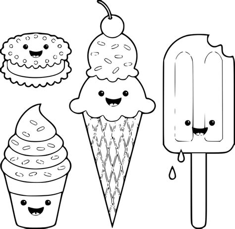 Dibujos De Helados Para Colorear Descargar E Imprimir Colorear Imagenes