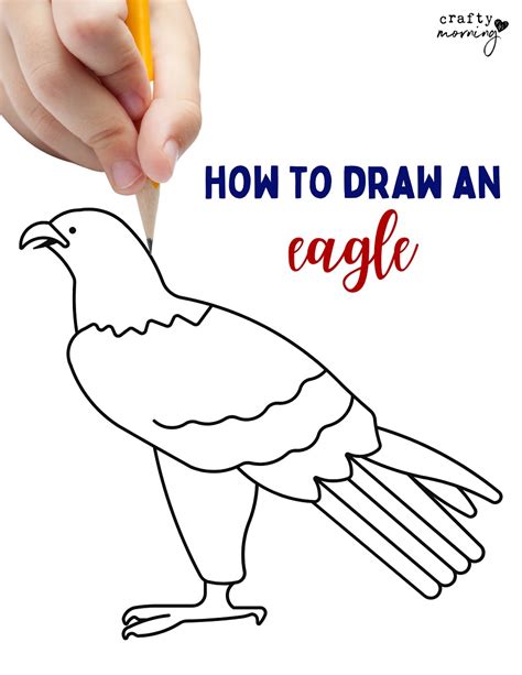 How to Draw an Eagle (Step by Step Printable) - Crafty Morning