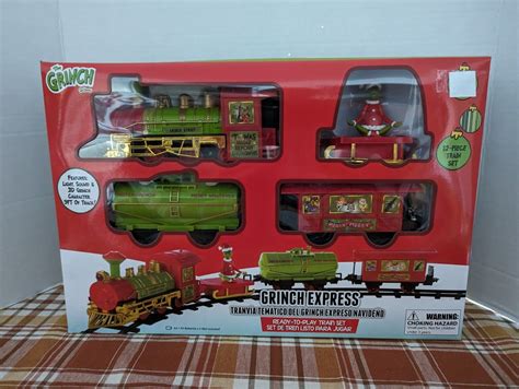 Dr Seuss Grinch Who Stole Christmas Express Train Set 2023 Light Sound New International