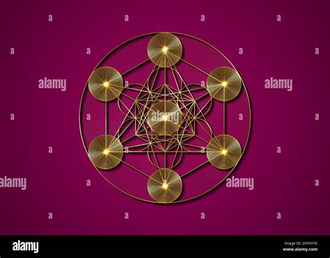 Cubo de metatron geometría sagrada fotografías e imágenes de alta