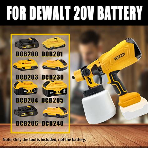 Snapklik Cordless Paint Sprayer For DeWALT Battery Portable HVLP