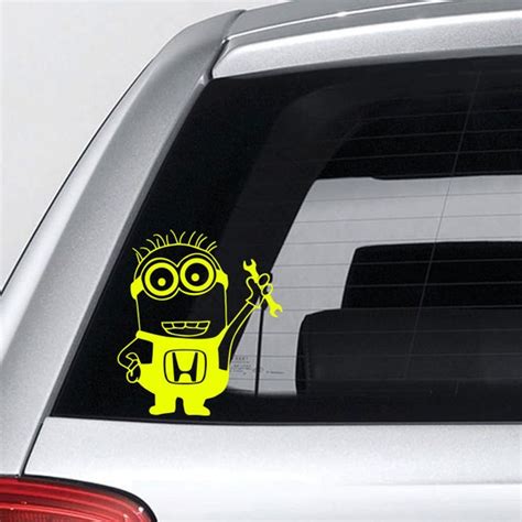 Minion car decal Honda minion sticker funny by CustomVinylDNA