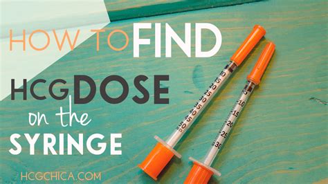 How I Find My Dose Of Hcg On An Injection Syringe