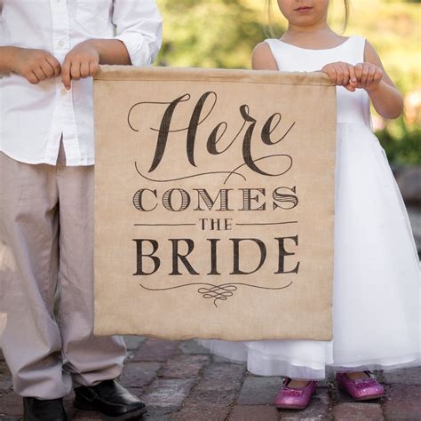 Here Comes The Bride Banner Bride Sign Wedding Banner Wedding