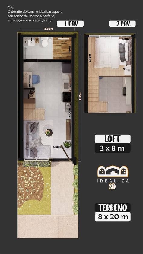 Casa Pequena X Metros Estilo Loft Mezanino Lofts Modernos