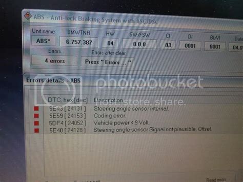 What Do These Dsc Abs Brake Related Codes Mean Pictures Bimmerfest Bmw Forum