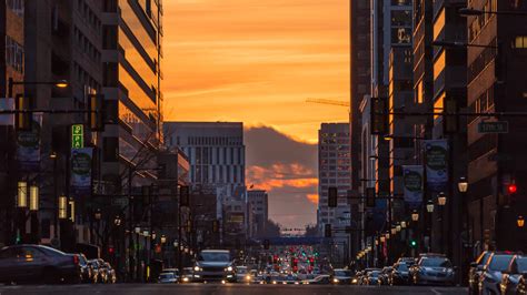 Fond d écran le coucher du soleil rue Paysage urbain nuit Urbain