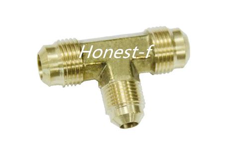 Brass 1 2 X 1 2 X 5 8 OD Flare Reducing Tee Brass Flare Tube Fitting