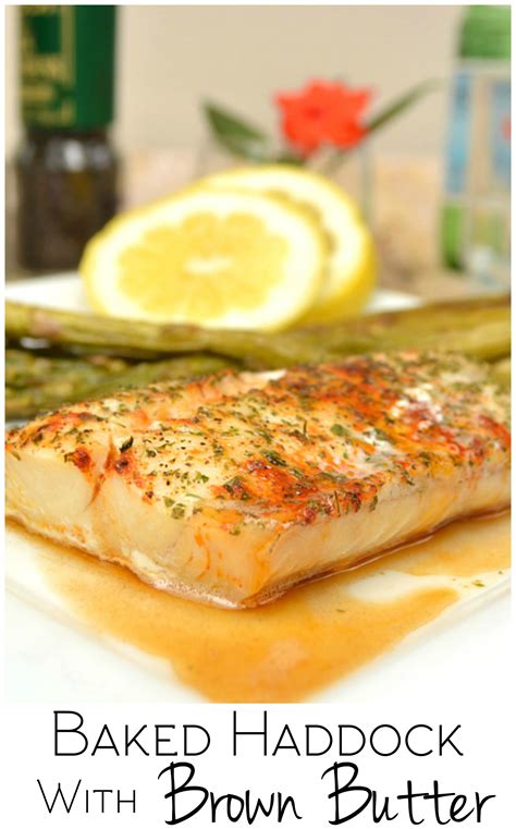 Baked Haddock Fillets Drizzled With Brown Butter Simple And Delish