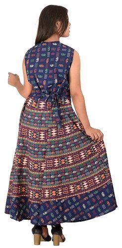 Multicolor Woman Jaipuri Printed Cotton One Piece Dress At Rs 249piece