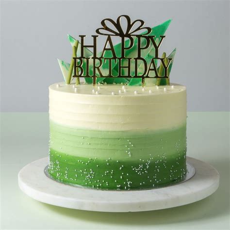 Ombre Cake Sugarpuff Pastry Green Birthday Cakes Birthday Cake Hd