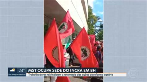 Vídeo Integrantes do MST ocupam sede do Incra em BH MG1 G1