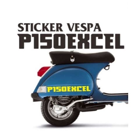 Sticker Cutting Vespa Excel P Xe P Excel Sticker Custom