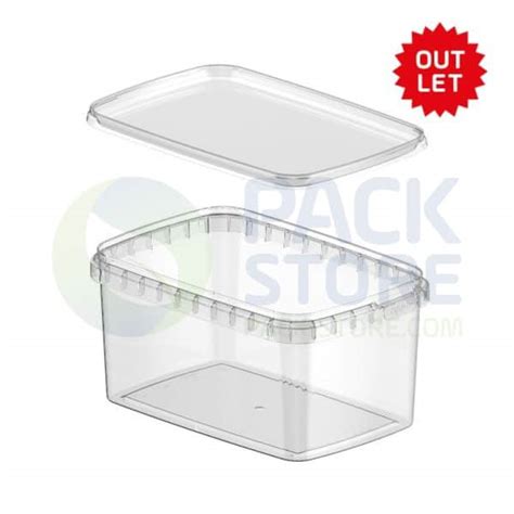 Ml Rectangular Tamper Evident Container With Lid Outlet Pack Store