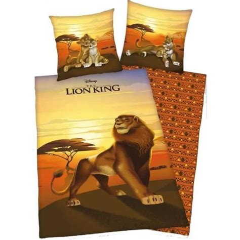 Parures De Lit Taie D Oreiller X Cm Coton Jungle Le Roi Lion