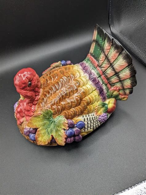 Fitz And Floyd Autumn Bounty Thanksgiving Turkey Covered Vegetable