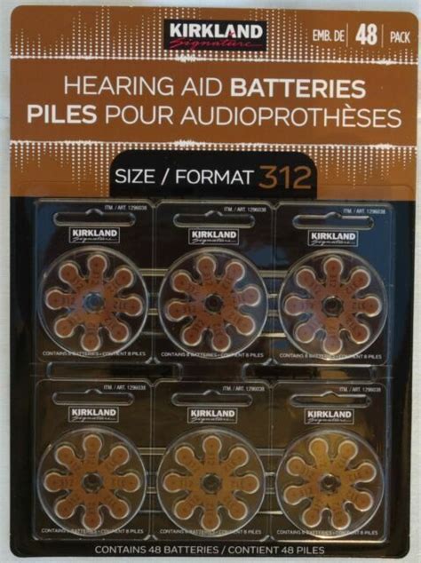 312 Kirkland Signature Hearing Aid Batteries Zinc Air