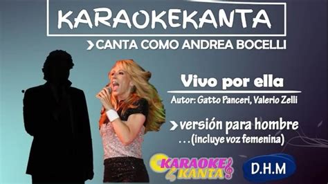 Karaoke Vivo Por Ella Version Para Hombre Youtube