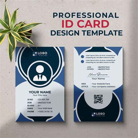 Modern Professional Unique Id Card Template Design Masterbundles