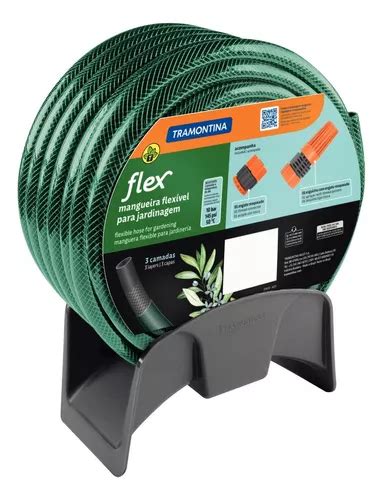 Mangueira Flex Para Jardim Tramontina Verde Em Pvc Camadas M