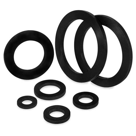 1 3mm Thick Black NBR Rubber Flat Round Ring Washer Seal Gaskets 9mm