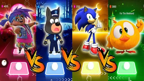 Vivo Vs Sheriff Labrador Vs Sonic Prime Vs Where S Chicky Tiles Hop