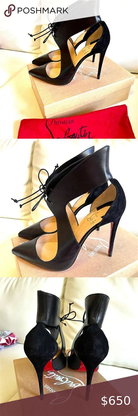 Christian Louboutin Ferme Rouge Black Nappa Pumps Christian